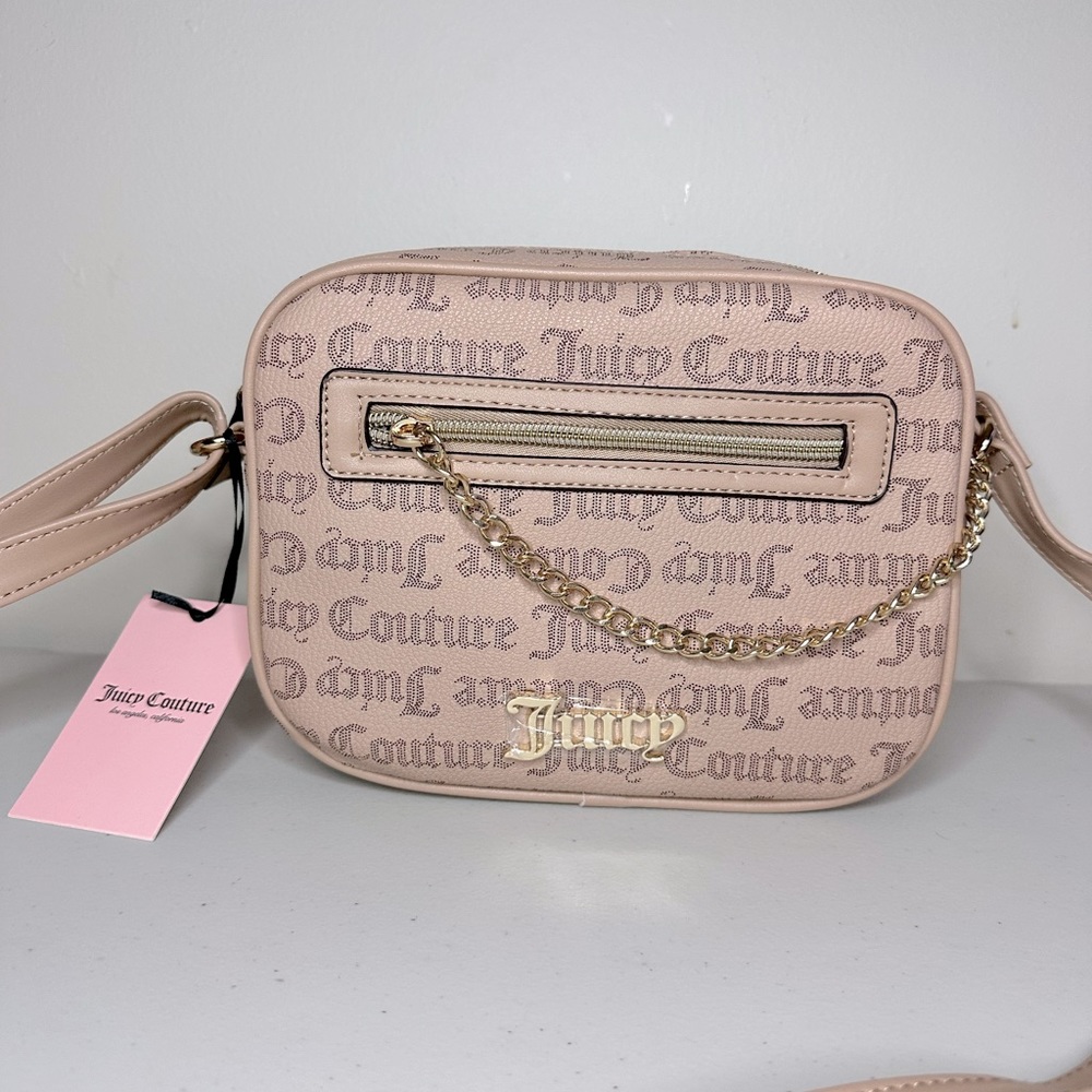 Juicy Couture French Latte Bestsellers Chain Up Camera Crossbody bag